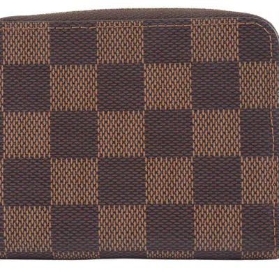Pre-owned Louis Vuitton Damier Canvas Ebene Damier Canvas Coin Purse/coin Case ()