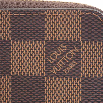 Pre-owned Louis Vuitton Damier Canvas Ebene Damier Canvas Coin Purse/coin Case ()