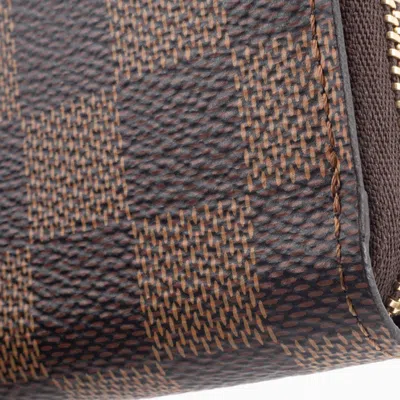 Pre-owned Louis Vuitton Damier Canvas Ebene Damier Canvas Coin Purse/coin Case ()
