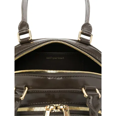 Self-portrait Leather Shoulder Bag With Charms