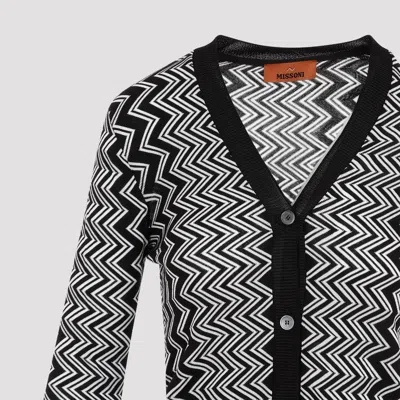 Missoni Buttoned Wool Cardigan Zigzag Stripes