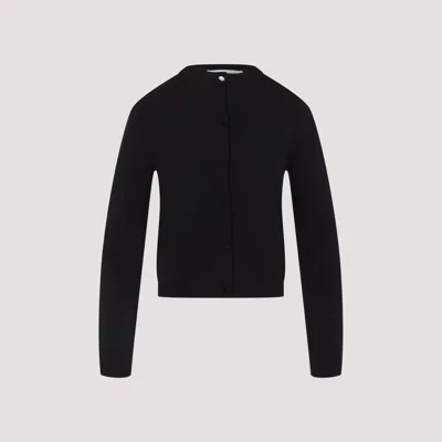 Carven Silk Button-up Sweater With Round Neckline