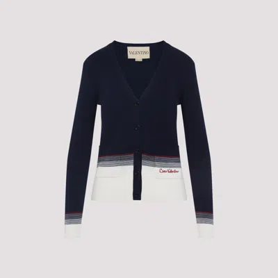 Valentino House V-neck Cardigan With Patch Pockets
