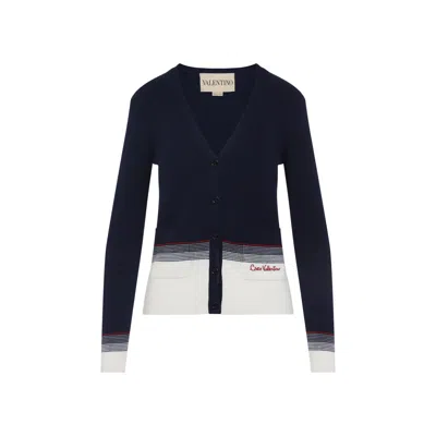 Valentino House V-neck Cardigan With Patch Pockets