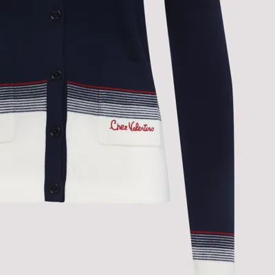 Valentino House V-neck Cardigan With Patch Pockets