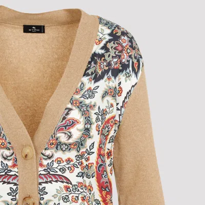 Etro Paisley Print Wool Blend Cardigan