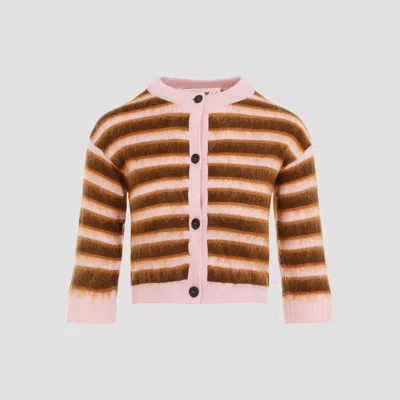 Marni Cropped Cardigan With Playful Stripe Pattern