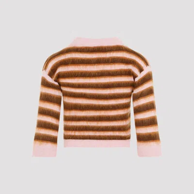Marni Cropped Cardigan With Playful Stripe Pattern