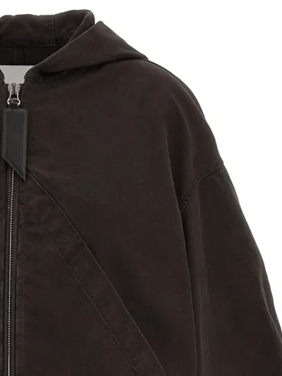 Attico Cotton Bomber Jacket Casual Jackets And Parka Brown In Black