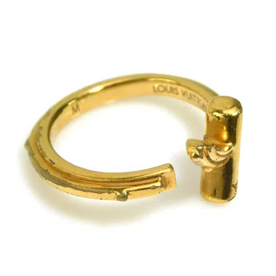 Pre-owned Louis Vuitton Gold Metal Band Ring ()