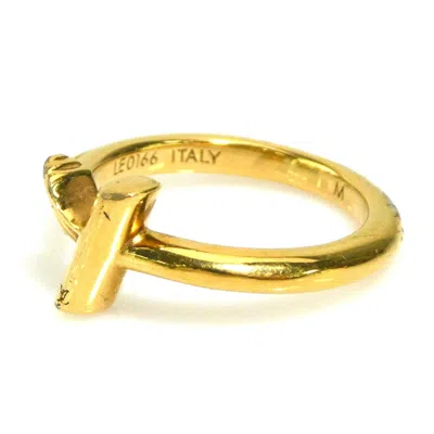 Pre-owned Louis Vuitton Gold Metal Band Ring ()