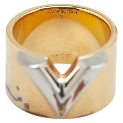 Pre-owned Louis Vuitton Gold Silver Metal Band Ring () In Multi