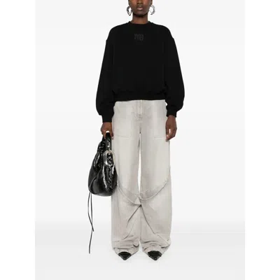 Alexander Wang Essential Terry Crew Neck Cotton Sweatshirt Clothing