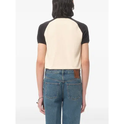 Valentino Sleeve Contrast Graphic Print Crew Neck