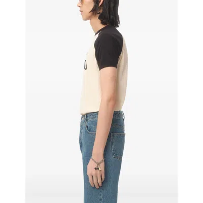 Valentino Sleeve Contrast Graphic Print Crew Neck