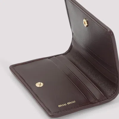 Miu Miu Textured Quilted Lamb Leather Wallet