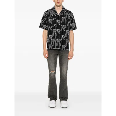 Purple Brand Black Flared Jeans With Crinkled Effect