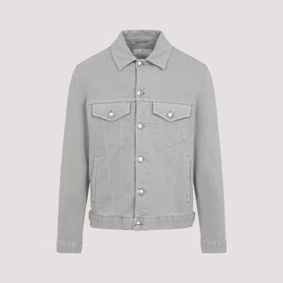 Brunello Cucinelli Structured Denim Jacket With Soft Finish