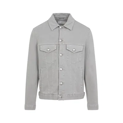 Brunello Cucinelli Structured Denim Jacket With Soft Finish