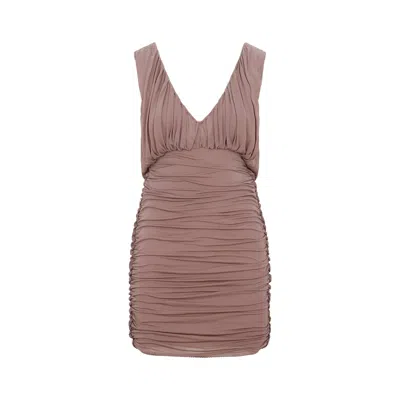 Saint Laurent Woman Short Dress Light Brown Size 6 Cupro