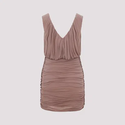 Saint Laurent Woman Short Dress Light Brown Size 6 Cupro