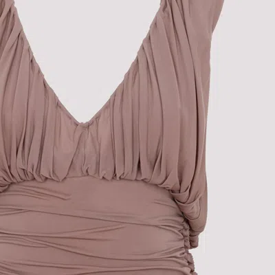 Saint Laurent Woman Short Dress Light Brown Size 6 Cupro