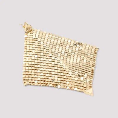 Rabanne Cascading Metallic Mesh Earrings With Triangular Accents