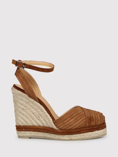 Castaã±er Castaner Colina 186 Wedge Espadrilla In Gold