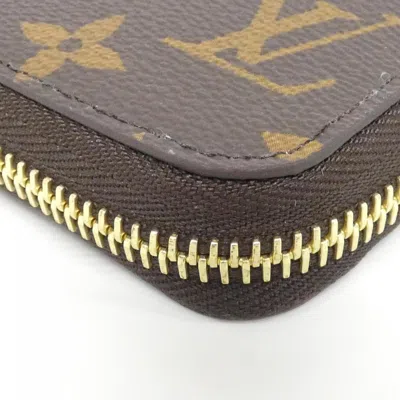 Pre-owned Louis Vuitton Monogram Fuchsia Marron Coated Canvas Long Wallet (bi-fold) () In Multi