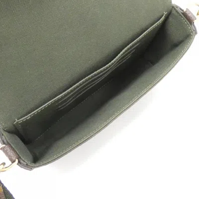 Pre-owned Louis Vuitton Monogram Khaki Marron Coated Canvas Pochette Shoulder Bag ()