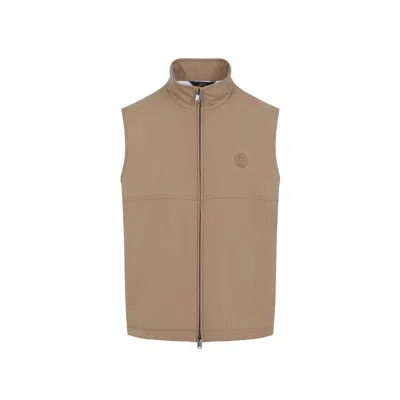 Brioni High-collar Waistcoat In Chic Nude Palette In Nude