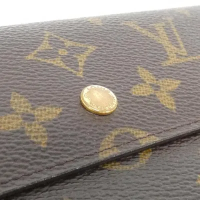 Pre-owned Louis Vuitton Monogram Marron Coated Canvas Long Wallet (bi-fold) ()