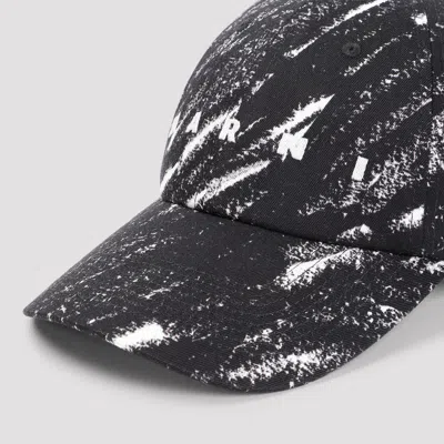 Marni Brim Curve Pattern Print Hats