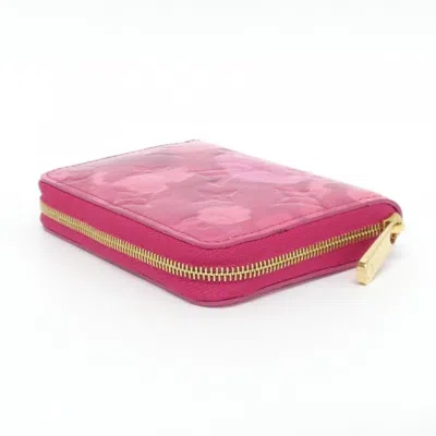 Pre-owned Louis Vuitton Monogram Vernis Indian Rose Leather Coin Purse/coin Case ()