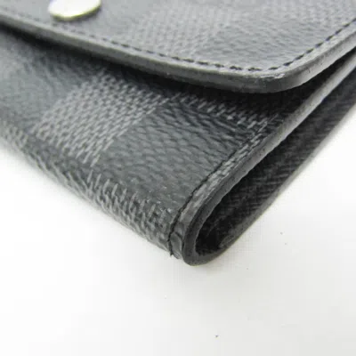 Pre-owned Louis Vuitton Multiclés Grey Canvas Wallet  ()