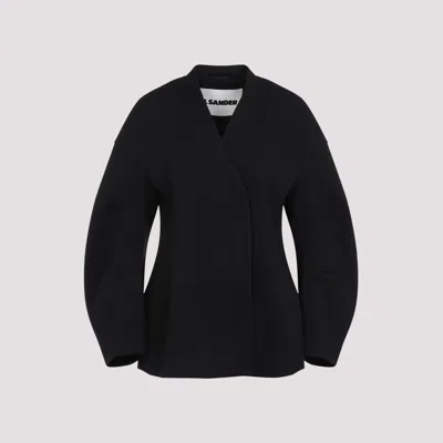 Jil Sander V-neck Wool Wrap Jacket