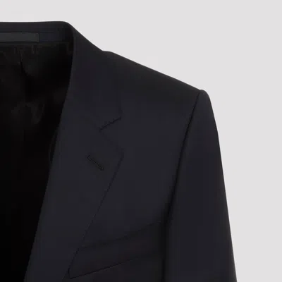 Lanvin Navy Blue Single Breasted Tailored Virgin Wool Jacket