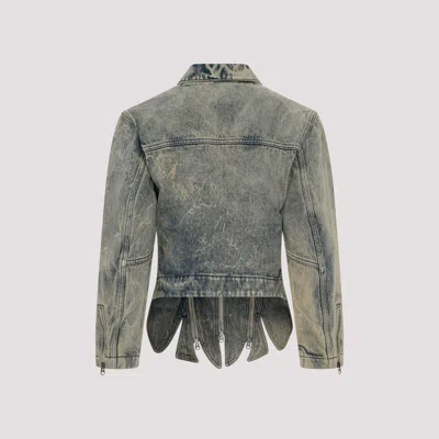 Y/project Tudor Zip Denim Jacket In Blue