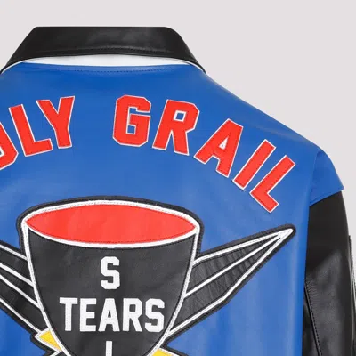 Saint Mxxxxxx X Denim Tears Leather Varsity Jacket