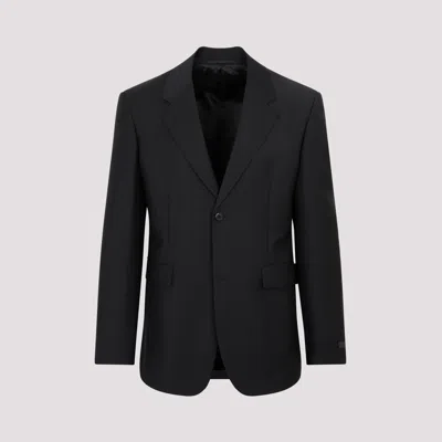 Prada Single-breasted Blazer In Mohair And Wool