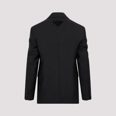 Prada Single-breasted Blazer In Mohair And Wool