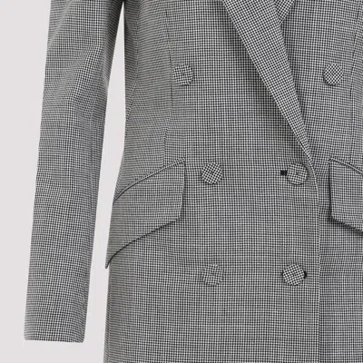 Givenchy Black And White Double Breast Wool Jacket