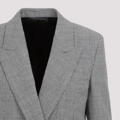 Givenchy Black And White Double Breast Wool Jacket