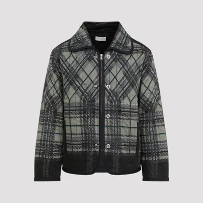 Craig Green Quilted Plaid Fade Jacket In Black