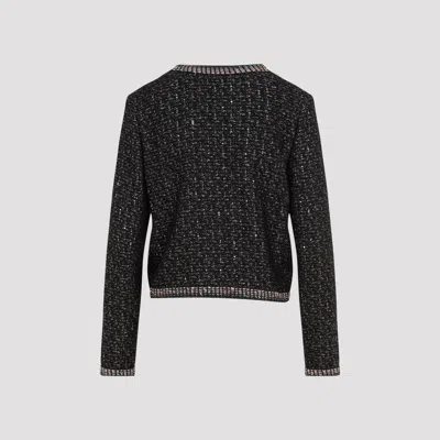 Giambattista Valli Bouclé Sequin-embellished Jacket In Black