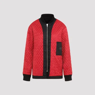Mm6 Maison Margiela Black Stand-up Ribbed Collar Jacket