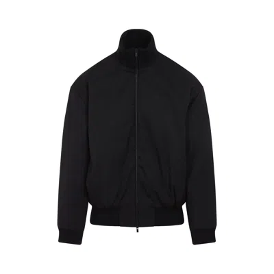 Fear Of God Black Nylon Bomber With High Collar In Black