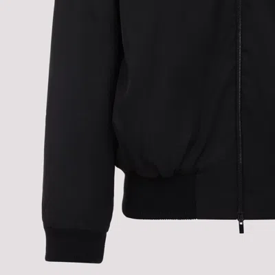 Fear Of God Black Nylon Bomber With High Collar In Black