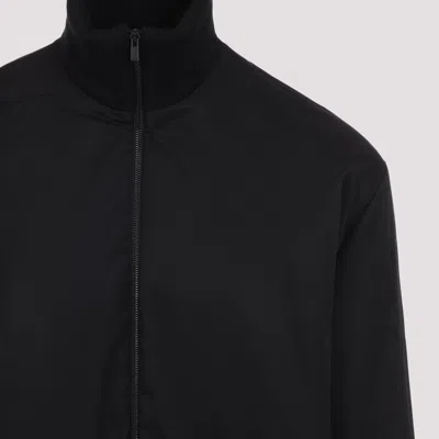Fear Of God Black Nylon Bomber With High Collar In Black