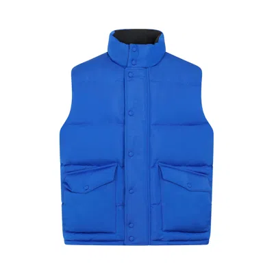 Alexander Mcqueen Man Down Jacket Bright Blue Size 40 Polyester In Blue